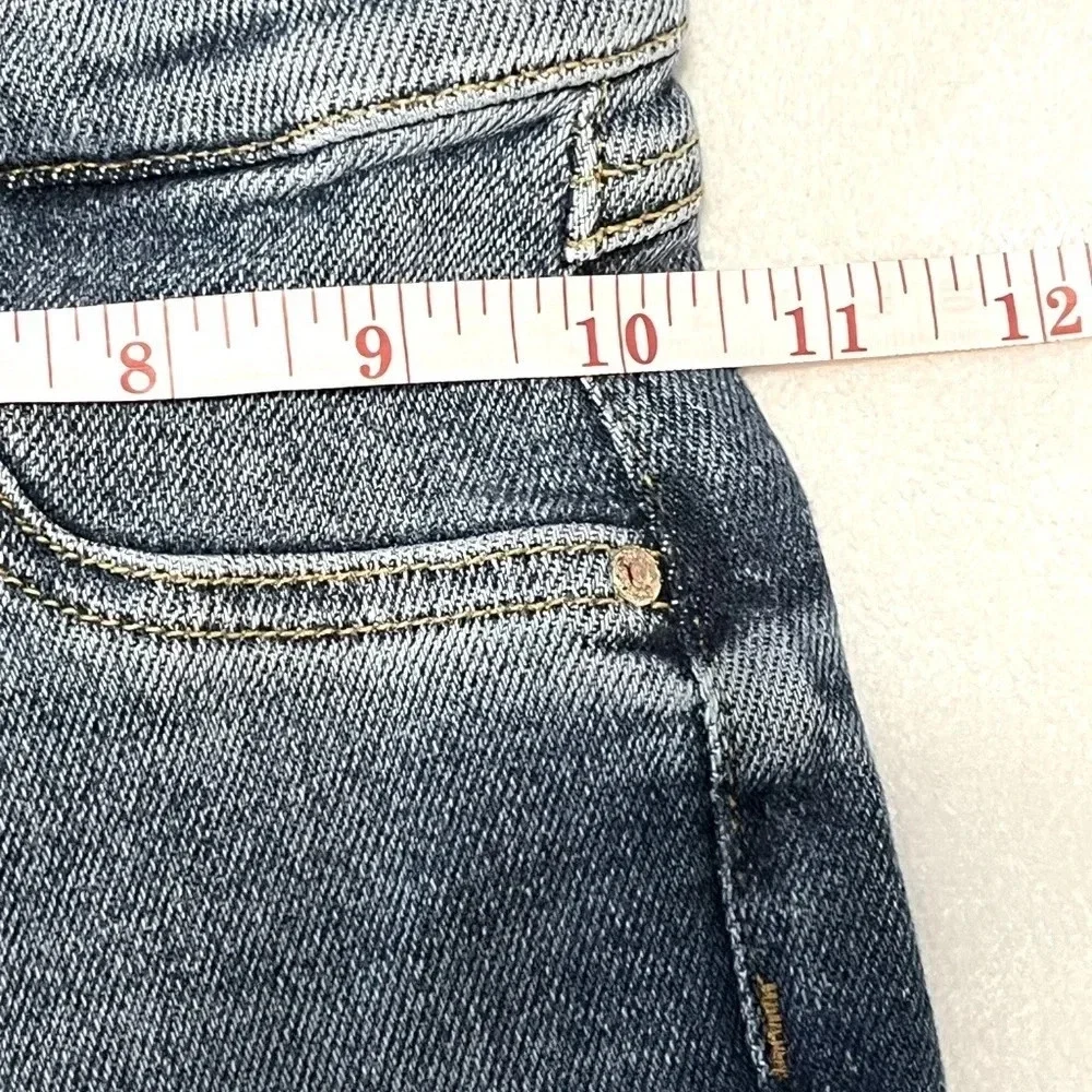 Guess big girls button up front skinny jeans hi waist stretch denim size 7 NWOT